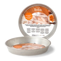 Ronde blikken bakvorm 22 x 4 cm - Decora