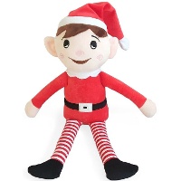 Rood-witte elf knuffel van 40 cm