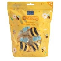 Pastelkleurige bijen-marshmallows - 12 stuks