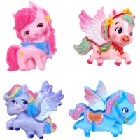 Vliegende eenhoornfiguurtjes voor roscón, 2,8 cm - Dekora - 50 stuks