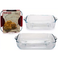 Set van 2 vierkante ovenschaaltjes 1,95 L en 3,2 L - Borcam