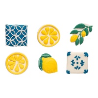 Suikerfiguren van citroenen - Decora - 6 stuks