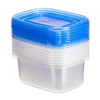 Rechthoekige plastic Tupperware 0,66 L - 8 st.