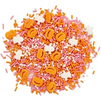 Decoratiestrooisel met pompoenen en spoken 100 g
