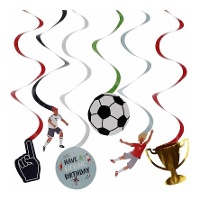 Assortiment van voetbalhangers - 6 stuks