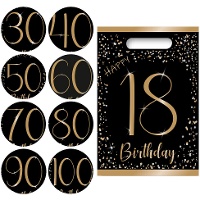 Elegant Gold Nummer Zakjes - 6 stuks