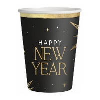 Bekers van 270 ml voor Happy New Year - 6 stuks