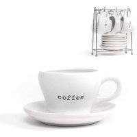 Witte Coffee-kop van 100 ml - 6 diensten