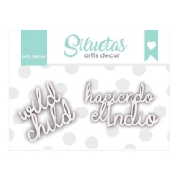 Chipboard van Wild Child en Haciendo el Indio - Artis Decor - 2 eenheden