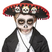 Mexicaanse zwarte hoed voor de Dag van de Doden voor kinderen
