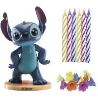 Stitch-taartfiguur met kaarsjes - 21-delig