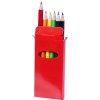 Kleurpotloden in een kleurrijke doos - 6 stuks