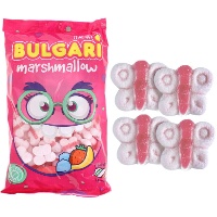 Roze vlinder-vormige marshmallows - Bulgari - 900 gr