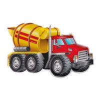 Borden in de vorm van een vrachtwagen 29 x 18,5 cm - 6 stuks