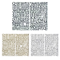Glitter letters stickers - 2 vellen