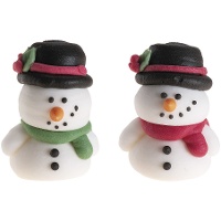 3D sneeuwpop suikerfiguren - Dekora - 48 stuks