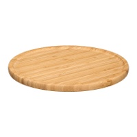 Ronde bamboe serveerplank 30 x 30 cm voor hapjes