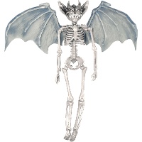 Vampierskelet hanger met vleugels van 40 cm