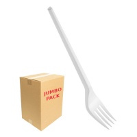 Witte plastic vorken van 18,5 cm - 1152 stuks