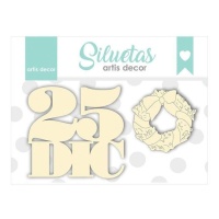 25 december Chipboard - Artis decor - 2 stuks