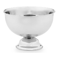 RVS fruitschaal met voet 25 cm