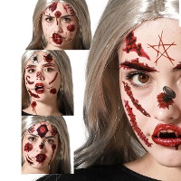 Tijdelijke Bloederige Wonden Tattoos - 1 Eenheid