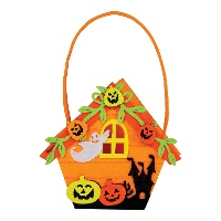 Spookhuis mandje van 14 cm