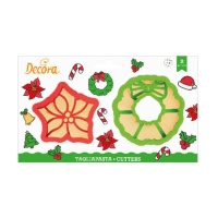 Kerstvormige Krans- en Steruitstekers - Decora - 2 stuks