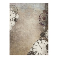 Rijstpapier van 29,7 x 42,5 cm met klokken - Artis decor - 1 stuk