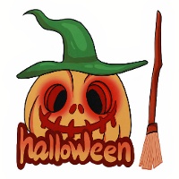 Zelfklevende raamdecoratie van een pompoen van 21 x 19 cm