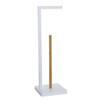 Toiletrolhouder op witte standaard, 46 cm hoog