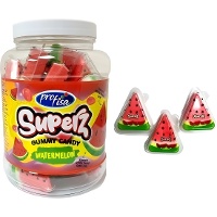 Watermeloen-gummy gevuld met vloeibare karamel - 18 g - 30 stuks