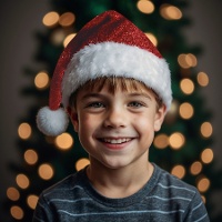 Deluxe kinder kerstmuts