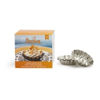 Mini ronde taartvormpjes van aluminium 2 x 5 cm - Decora - 10 stuks