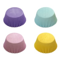 Pastelkleurige cupcake vormpjes - Decora - 75 stuks