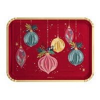 Dienblad van 34 x 25 cm met kerstversiering - 2 stuks