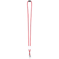 Gekleurde lanyard met haak en centrale tablet - 1 eenheid
