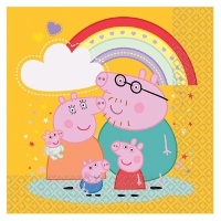 Peppa Pig Love servetten van 16,5 x 16,5 cm - 16 stuks