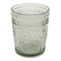 Glas van 290 ml in watergroen met gravure