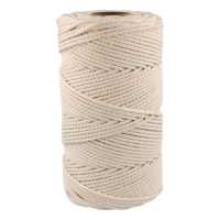 Spoel van wit katoenen touw van 3 mm bij 60 m