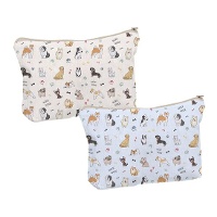 Toilettas met honden 22 x 15 cm - 1 stuk