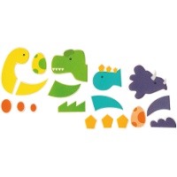 2D suikerdecoraties voor cupcakes - Dinosaurussen - 18 stuks