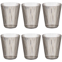 Gestreepte beker van 300 ml - 6 stuks