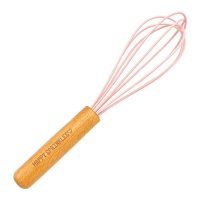 Roze garde van 25 cm met houten handvat - Happy Sprinkles