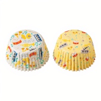 Papieren cupcakevormpjes met muziekinstrumenten - Decora - 36 stuks