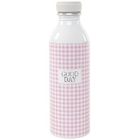 Roze vichy aluminium fles van 0,54 L