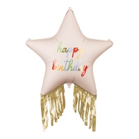 Sterballon met franjes van 72 cm - Partydeco