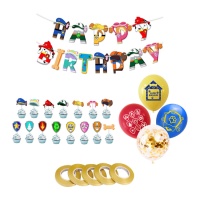 Paw Patrol Ballonkit, Slinger en Cupcake Toppers van Monkey Business - 24 Stuks