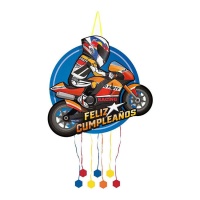 Motorrace pinata van 45 x 44 cm