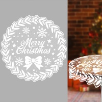 Kerst tafelkleed van 1 m doorsnede met uitgesneden Merry Christmas